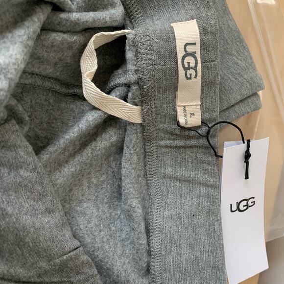 UGG Deven Lounge Grey Fleece Jogger Sweatpants - Picture 9 of 9